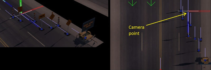 Cutscene for road event with camera point item